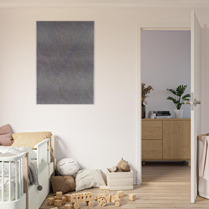 UNTITLED DIAGONAL CURVE 1966 - Bridget Riley Brushed Aluminum Print - 70x100 cm / 28x40 inches | Bridget Riley Aluminum Print | Bridget Riley Prints