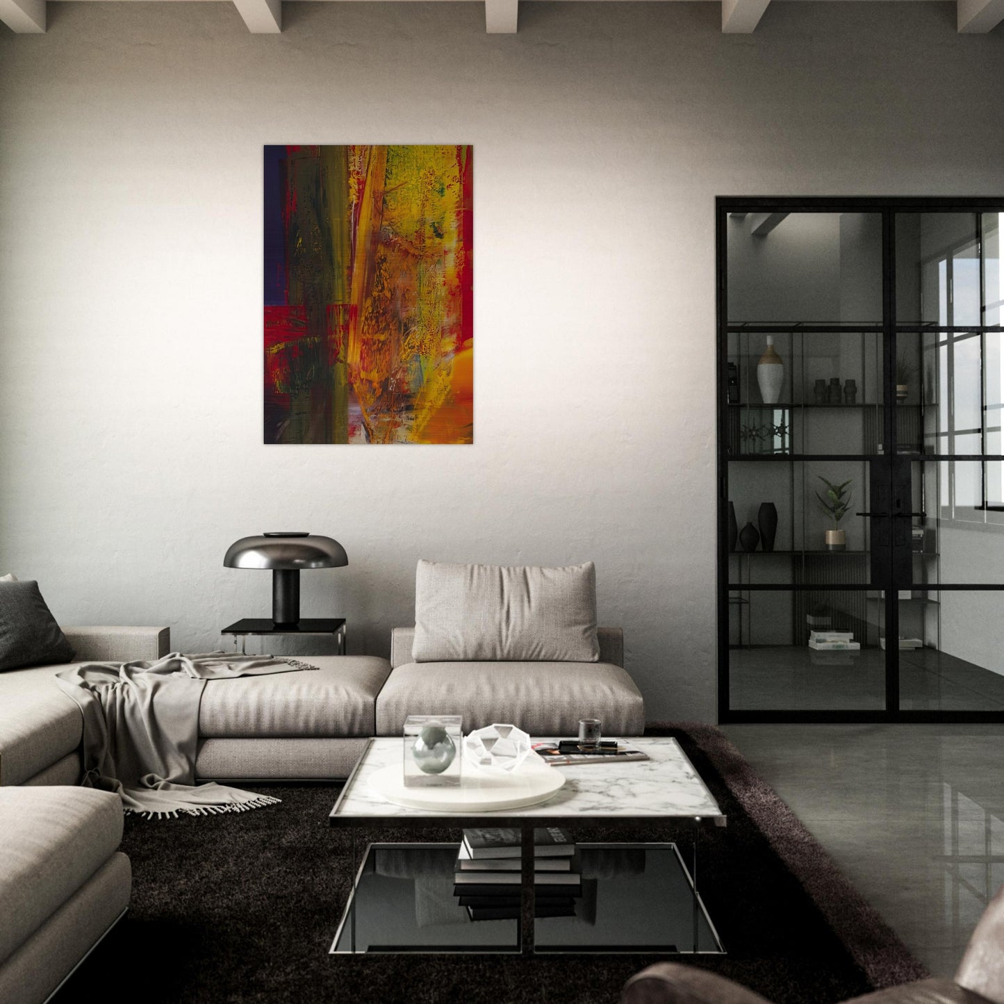 OLBERG 1986 - Gerhard Richter Brushed Aluminum Print - 70x100 cm / 28x40 inches | Gerhard Richter Aluminum Print | Gerhard Richter Prints