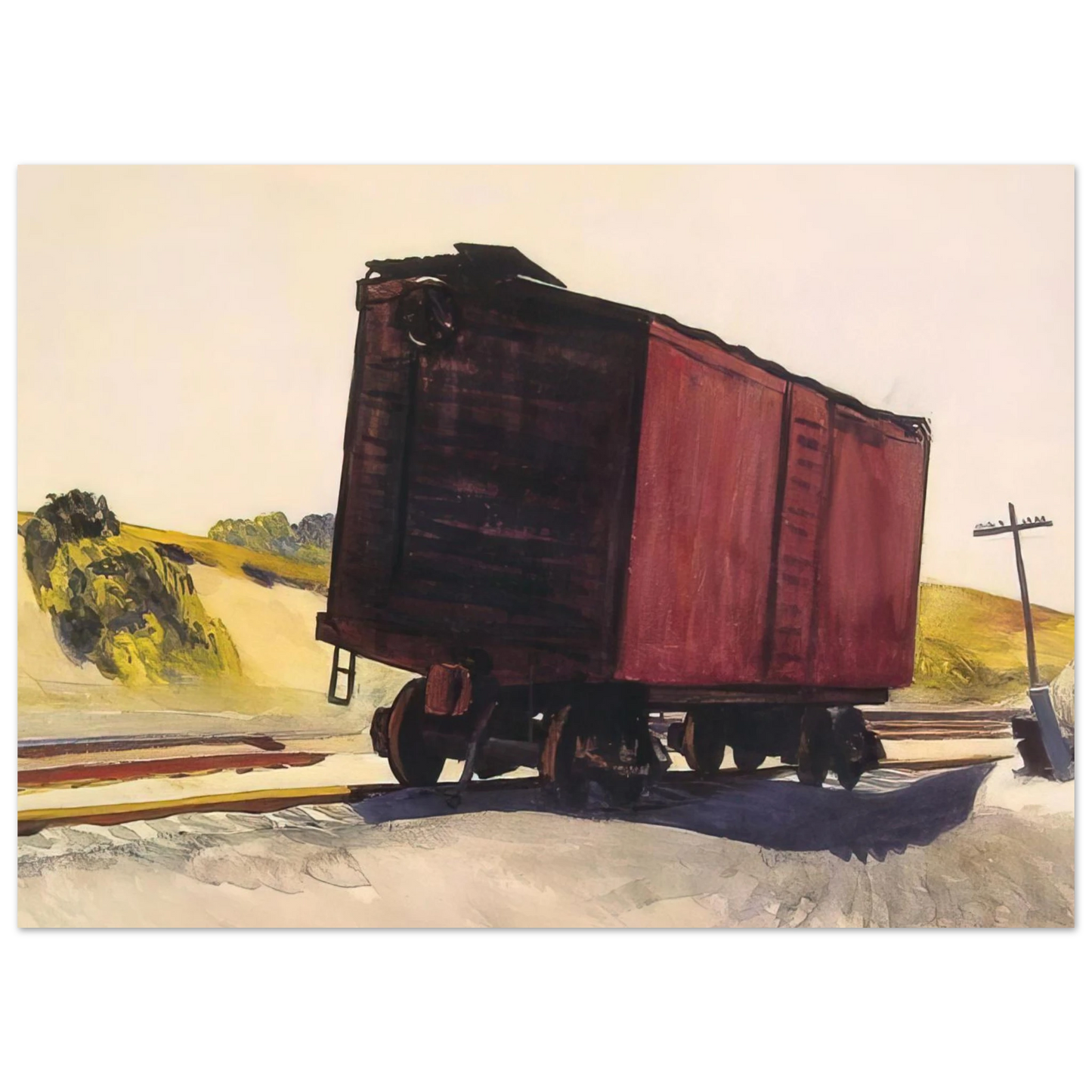 Edward Hopper - Freight Car at Truro Fine Art Poster
