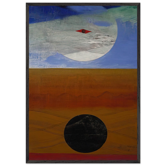 Sea and Sun - Max Ernst 70x100 cm / 28x40 inches Framed Art Print – Black Wooden Frame