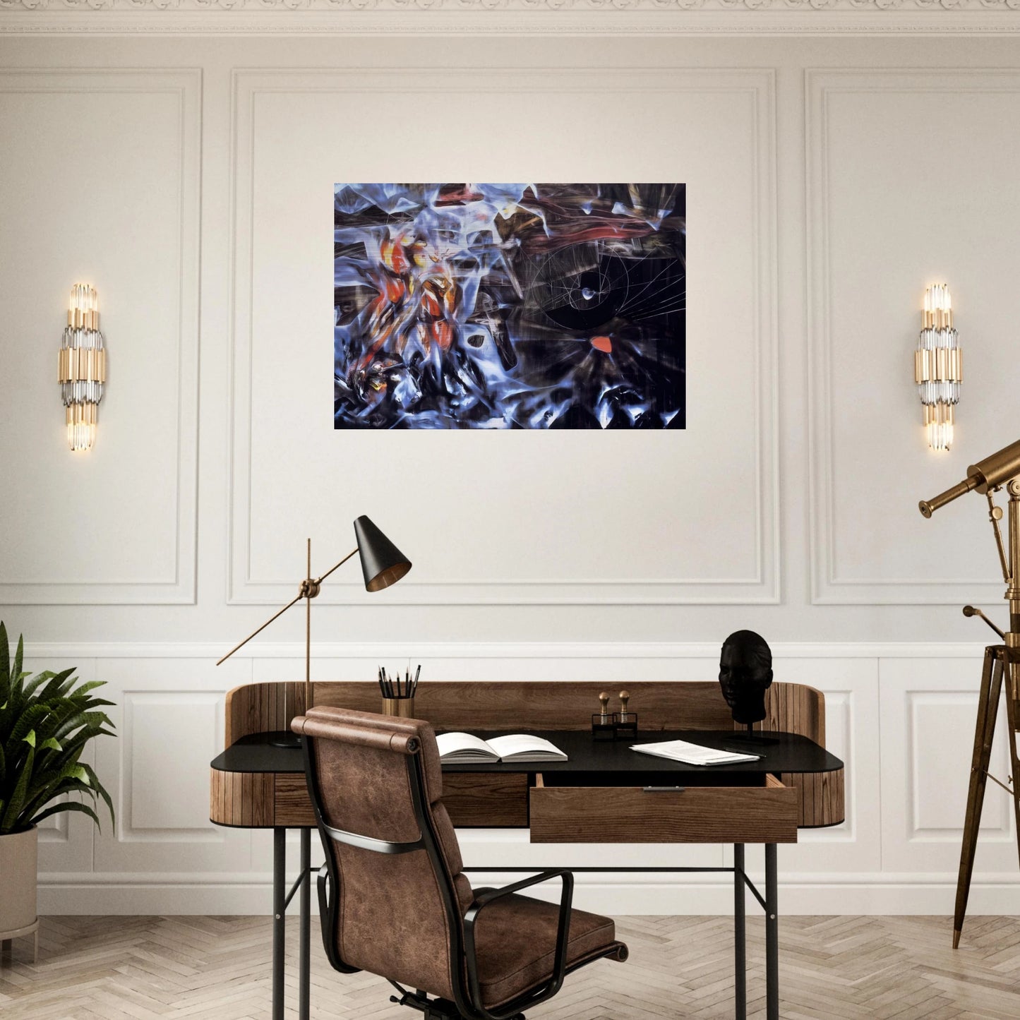DISASTERS OF MYSTICISM - Roberto Matta Brushed Aluminum Print - 70x100 cm / 28x40 inches | Roberto Matta Aluminum Print | Roberto Matta Prints