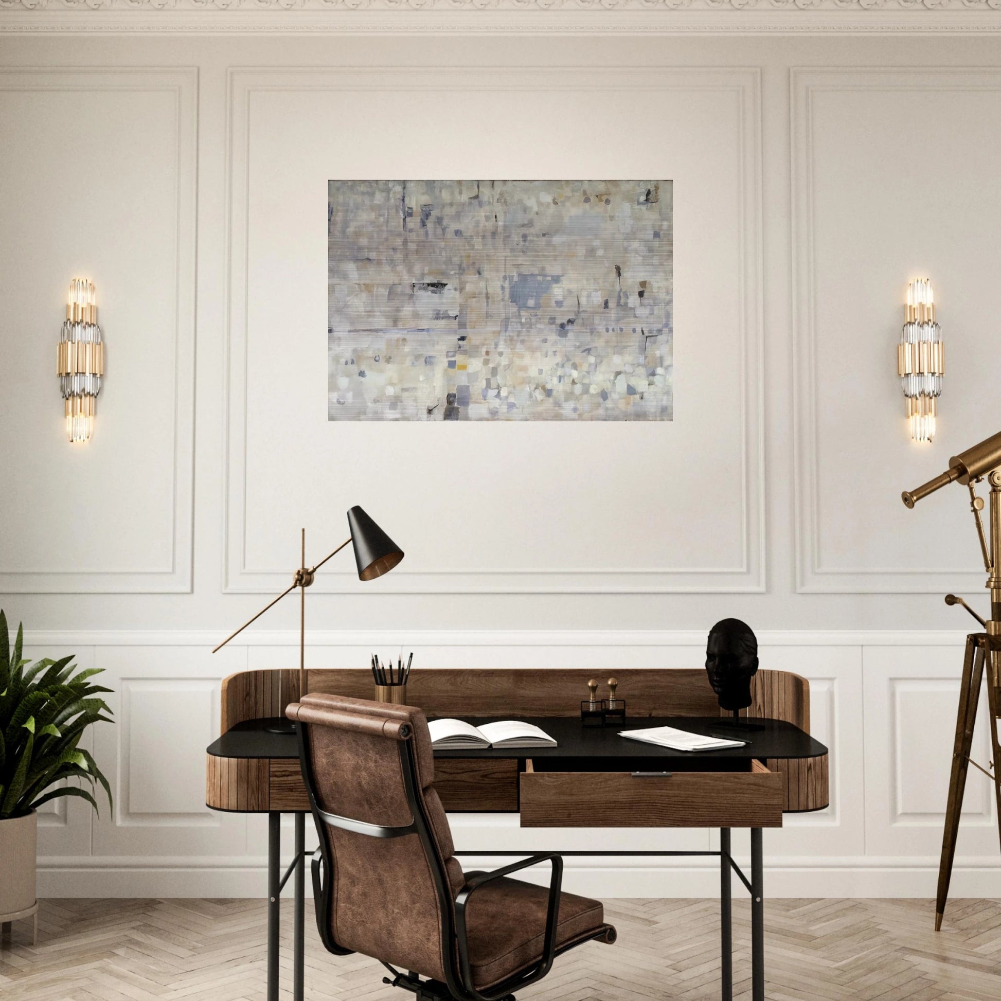 Blanche - 1958 - Maria Helena Vieira da Silva Brushed Aluminum Print - 70x100 cm / 28x40 inches | Maria Helena Vieira da Silva Aluminum Print | Maria Helena Vieira da Silva Prints