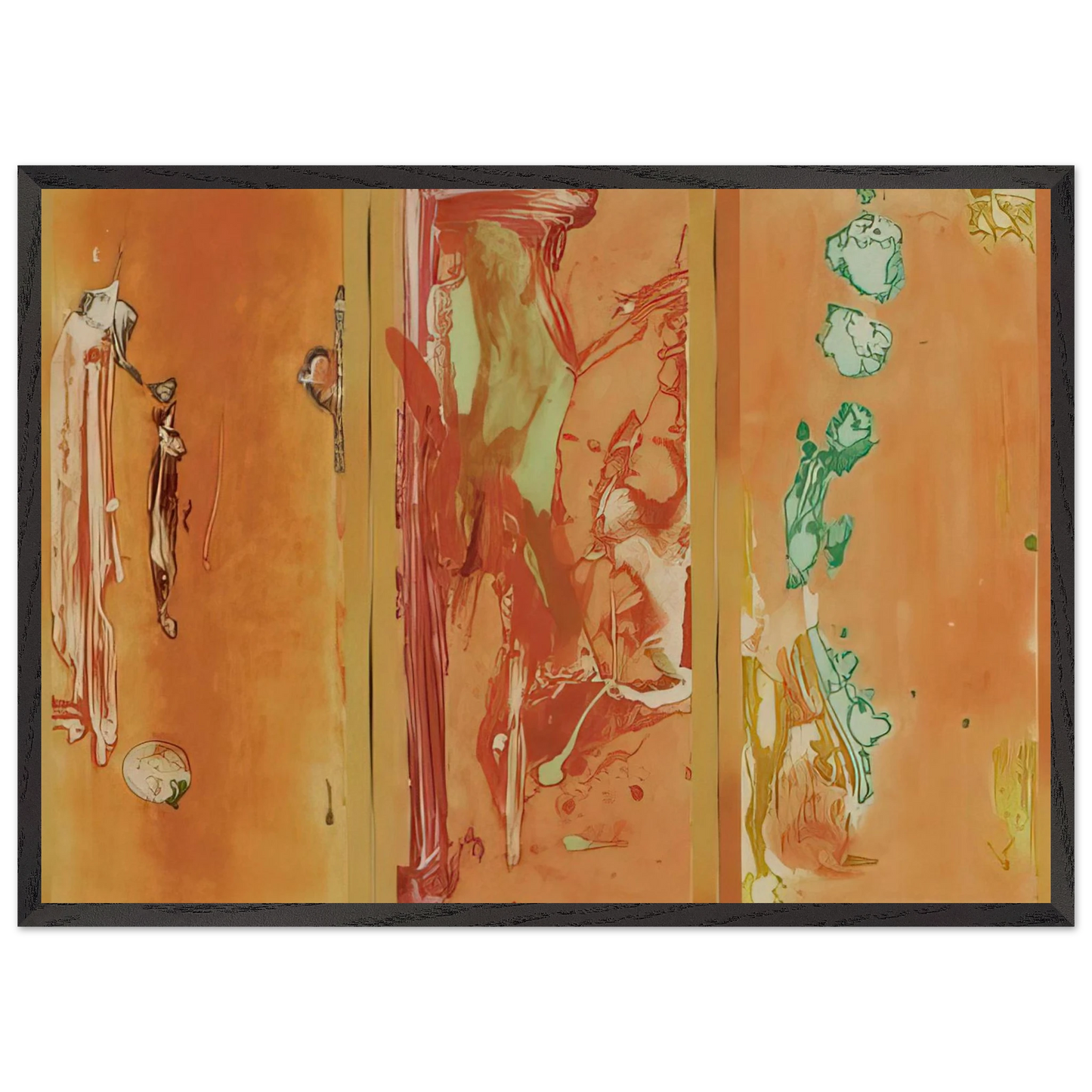 Helen Frankenthaler - Gateway - 1988 Wall art - 30x40 cm / 12x16 inches - Premium Wooden Framed Poster With Fine Art Paper-canvas - Black frame