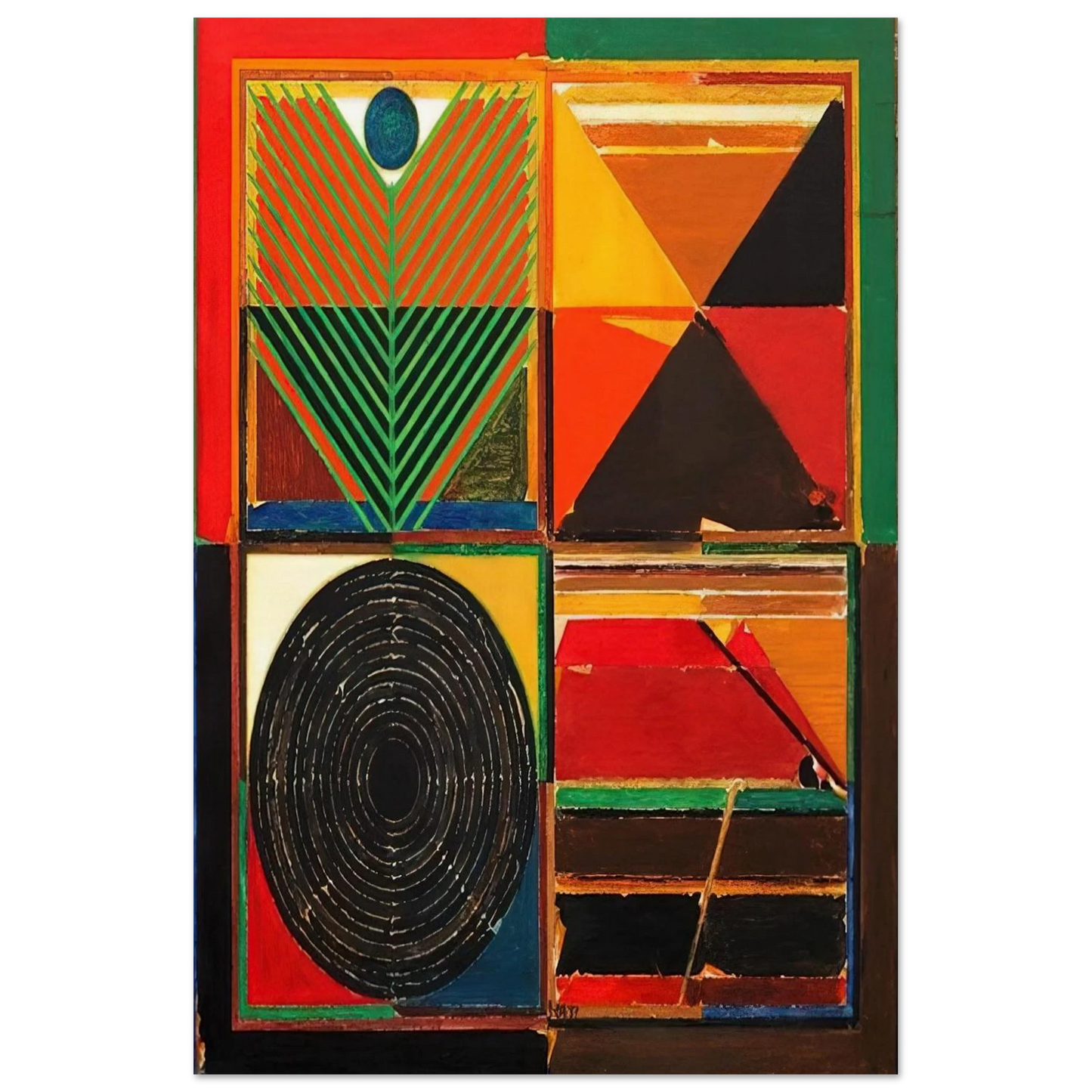 Ankuran - 1987 - S. H. Raza Art Prints - 100x150 cm / 40x60″ inches | S. H. Raza Poster | S. H. Raza Prints