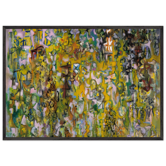 Number 6 - 1946 - Ad Reinhardt 70x100 cm / 28x40 inches Framed Art Print – Black Wooden Frame