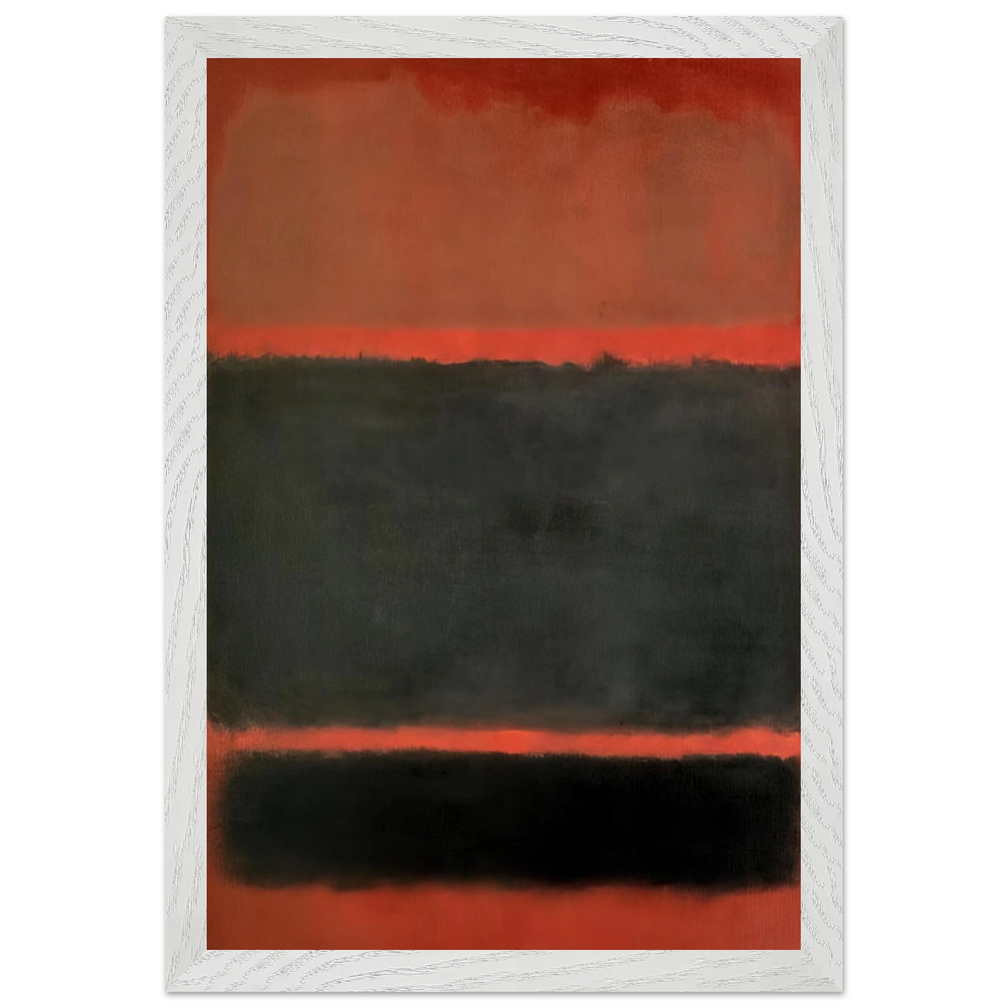 Mark Rothko - No.20 - 1957 Wall Art - 30x40 cm / 12x16 inches - Premium Wooden Framed Poster With Fine Art Paper - Wood frame
