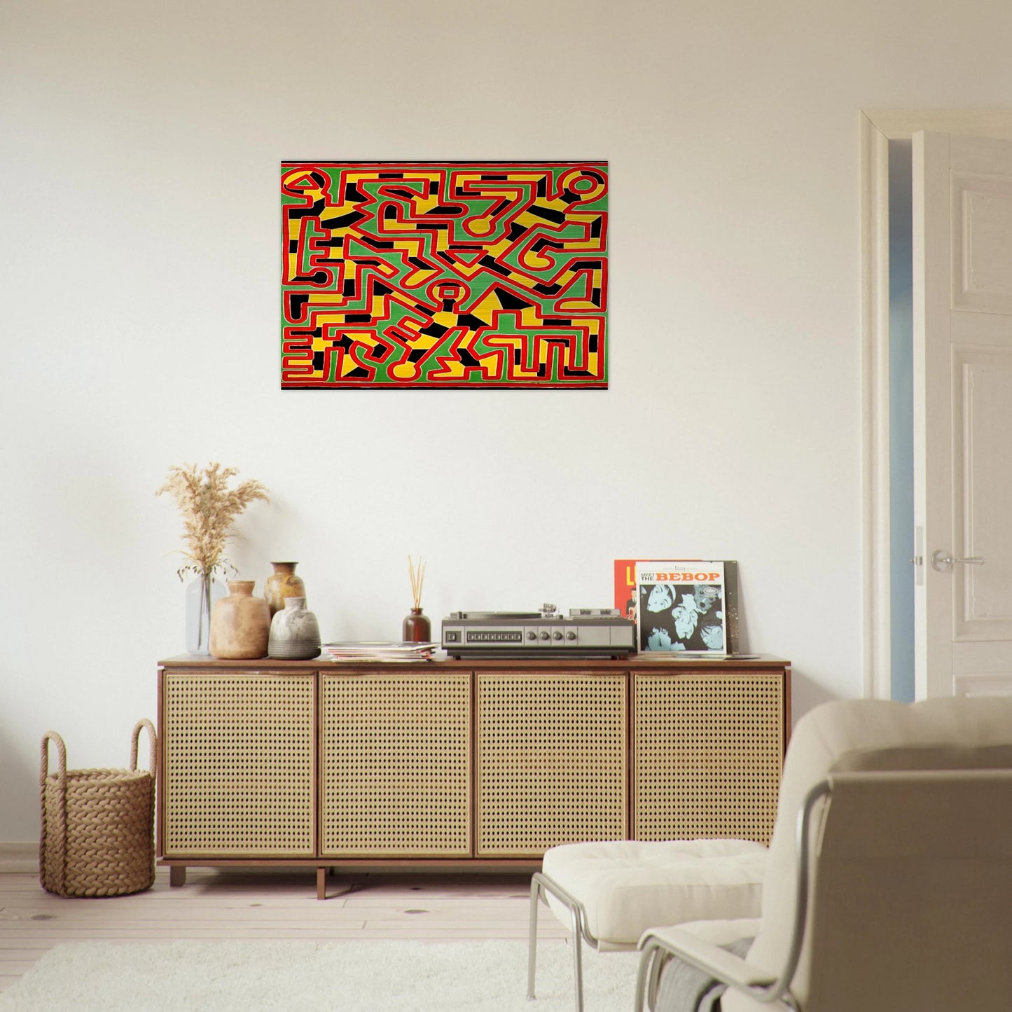 UNTITLED 1988 - Keith Haring Brushed Aluminum Print - 70x100 cm / 28x40 inches | Keith Haring Aluminum Print | Keith Haring Prints