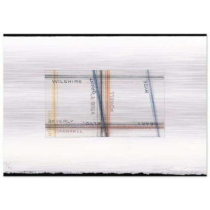 GRANT FROM LOS FRANCISCO SAN ANGELES PORTFOLIO - Edward Ruscha Brushed Aluminum Print - 70x100 cm / 28x40 inches | Edward Ruscha Aluminum Print | Edward Ruscha Prints