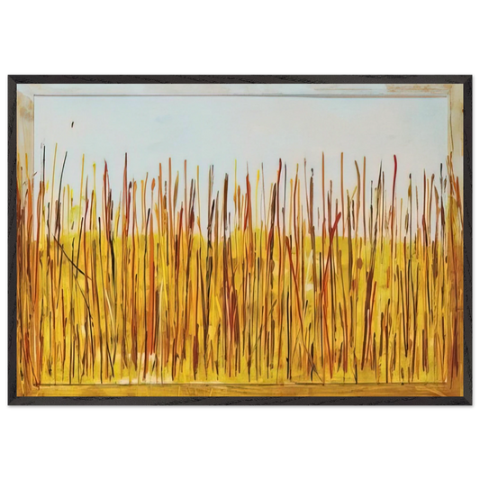 Campo di grano - 1984 - Mario Schifano 70x100 cm / 28x40 inches Framed Art Print – Black Wooden Frame