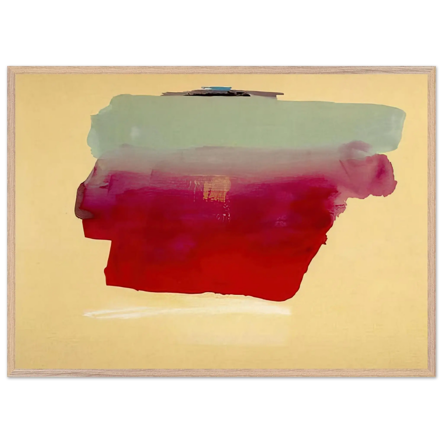 Helen Frankenthaler - Robinson s Wrap - 1974 Wall art - 50x70 cm / 20x28 Inches - Premium Wooden Framed Poster With Fine Art Paper - White frame