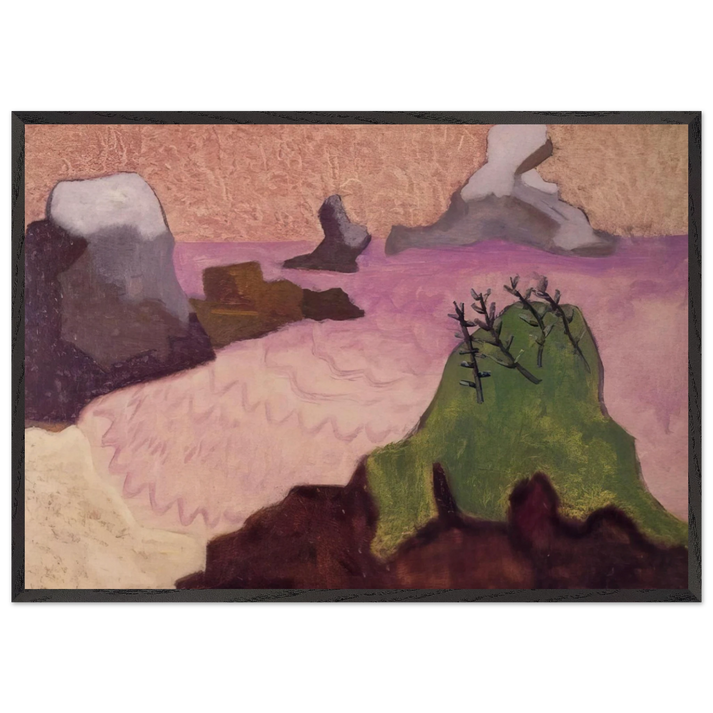 Oregon Coast - 1947 - Milton Avery 70x100 cm / 28x40 inches Framed Art Print – Black Wooden Frame