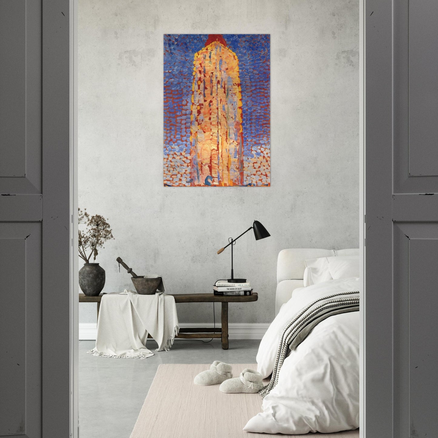 Lighthouse in Westkapelle - Piet Mondrian Brushed Aluminum Print - 70x100 cm / 28x40 inches | Piet Mondrian Aluminum Print | Piet Mondrian Prints