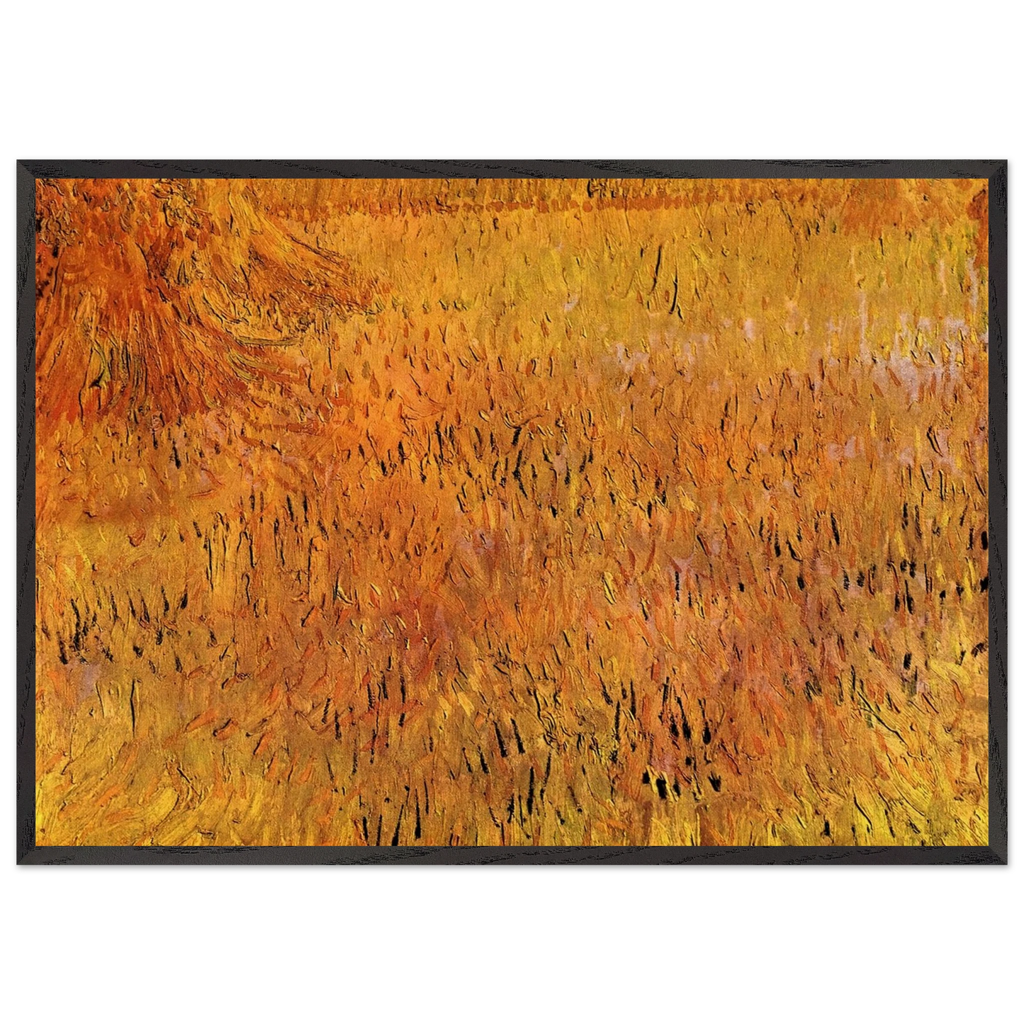 Arles View from the Wheat Fields - Vincent van Gogh 70x100 cm / 28x40 inches Framed Art Print – Black Wooden Frame