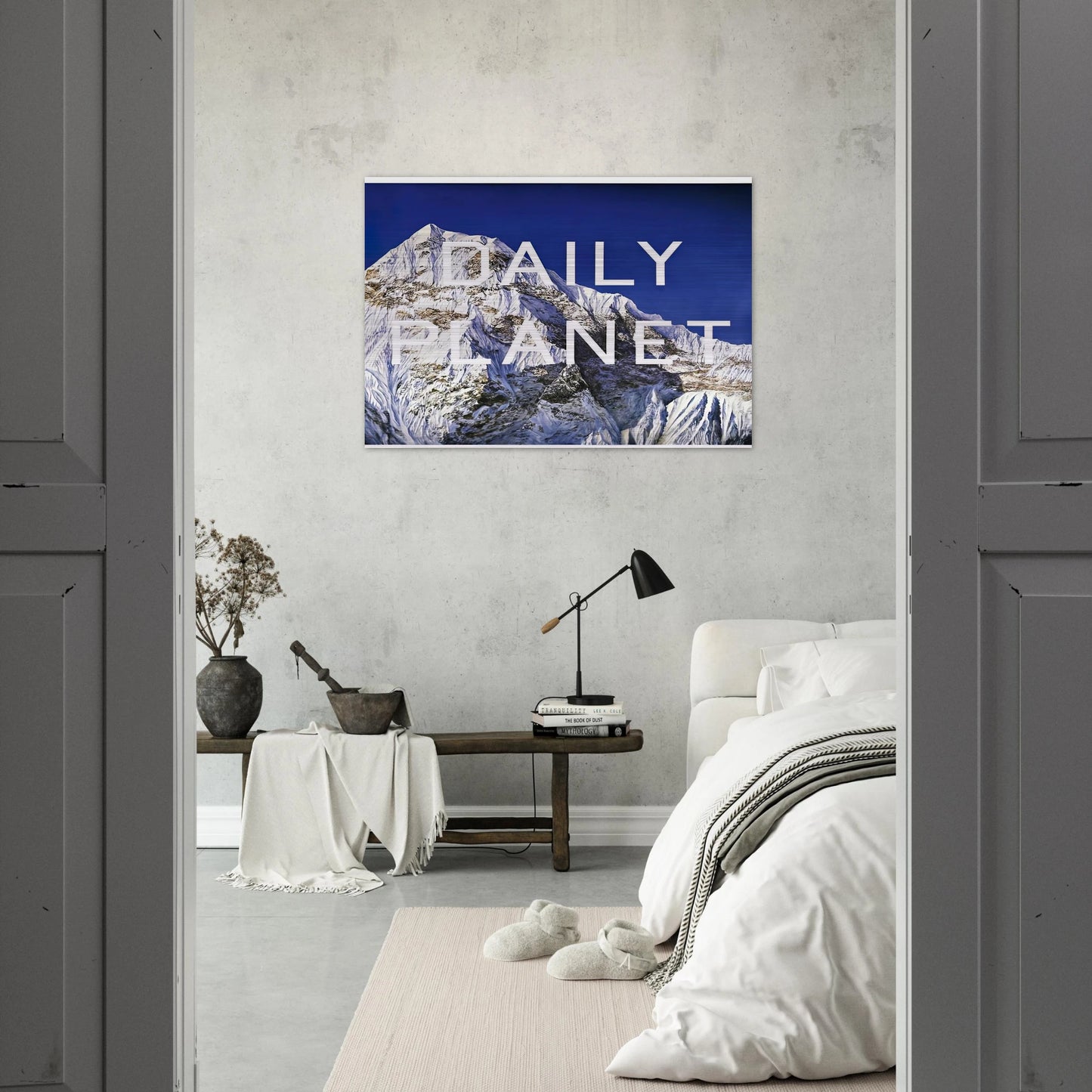 DAILY PLANET 2003 - Edward Ruscha Brushed Aluminum Print - 70x100 cm / 28x40 inches | Edward Ruscha Aluminum Print | Edward Ruscha Prints