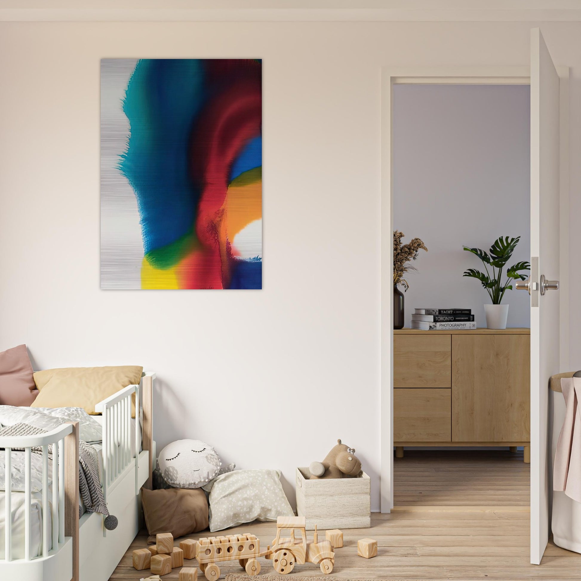 Rainbow Bleed - Paul Jenkins Brushed Aluminum Print - 70x100 cm / 28x40 inches | Paul Jenkins Aluminum Print | Paul Jenkins Prints