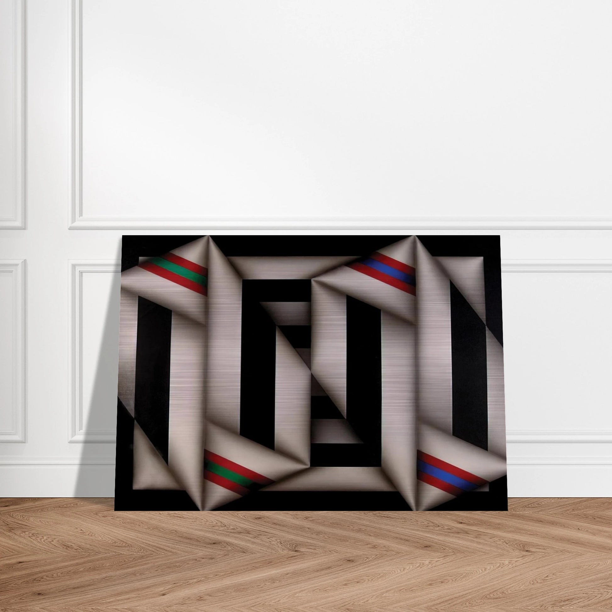 Omelemo II - 1981 - Omar Rayo Brushed Aluminum Print - 70x100 cm / 28x40 inches | Omar Rayo Aluminum Print | Omar Rayo Prints