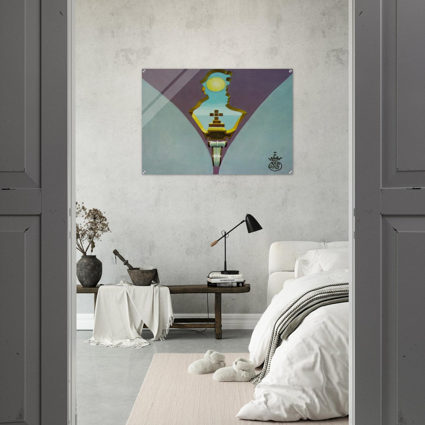 HOMAGE TO RAIMUNDUS LULLUS DESIGN FOR A CEILING PAINTING - Salvador Dali Acrylic Print - 70x100 cm / 28x40″ inches