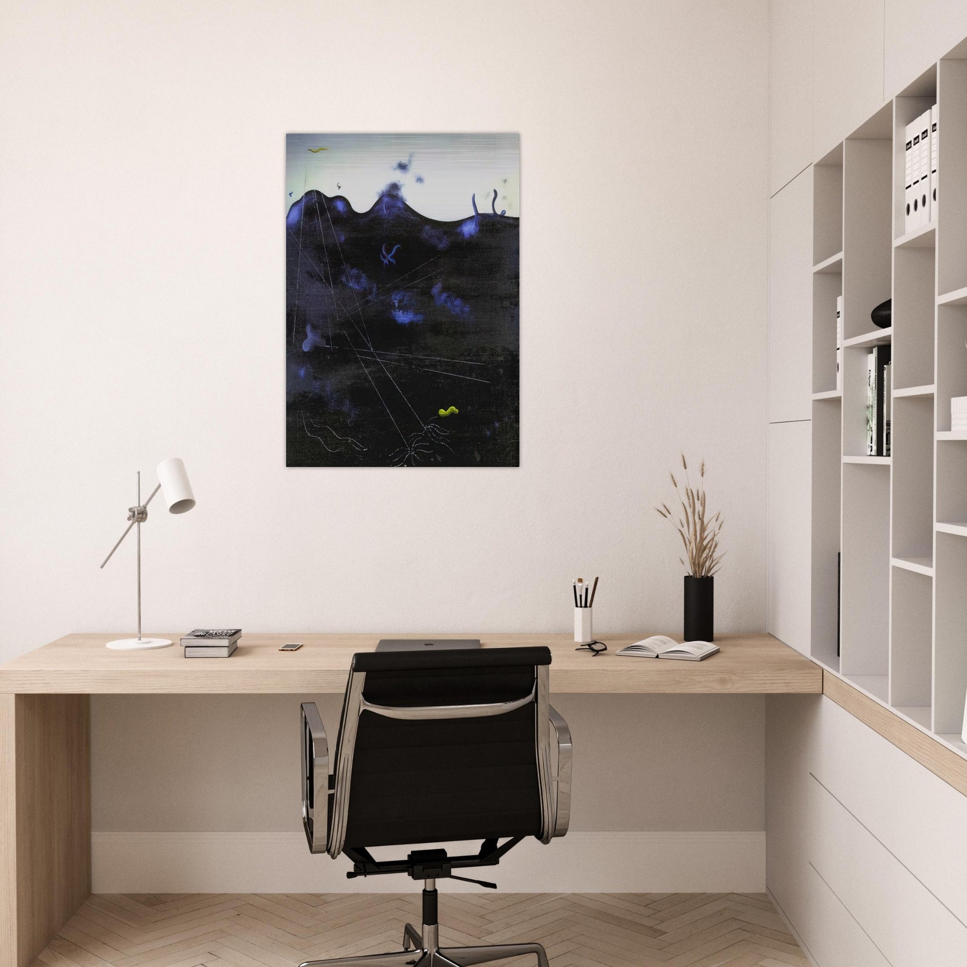 Blue Bed - Yves Tanguy Brushed Aluminum Print - 70x100 cm / 28x40 inches | Yves Tanguy Aluminum Print | Yves Tanguy Prints