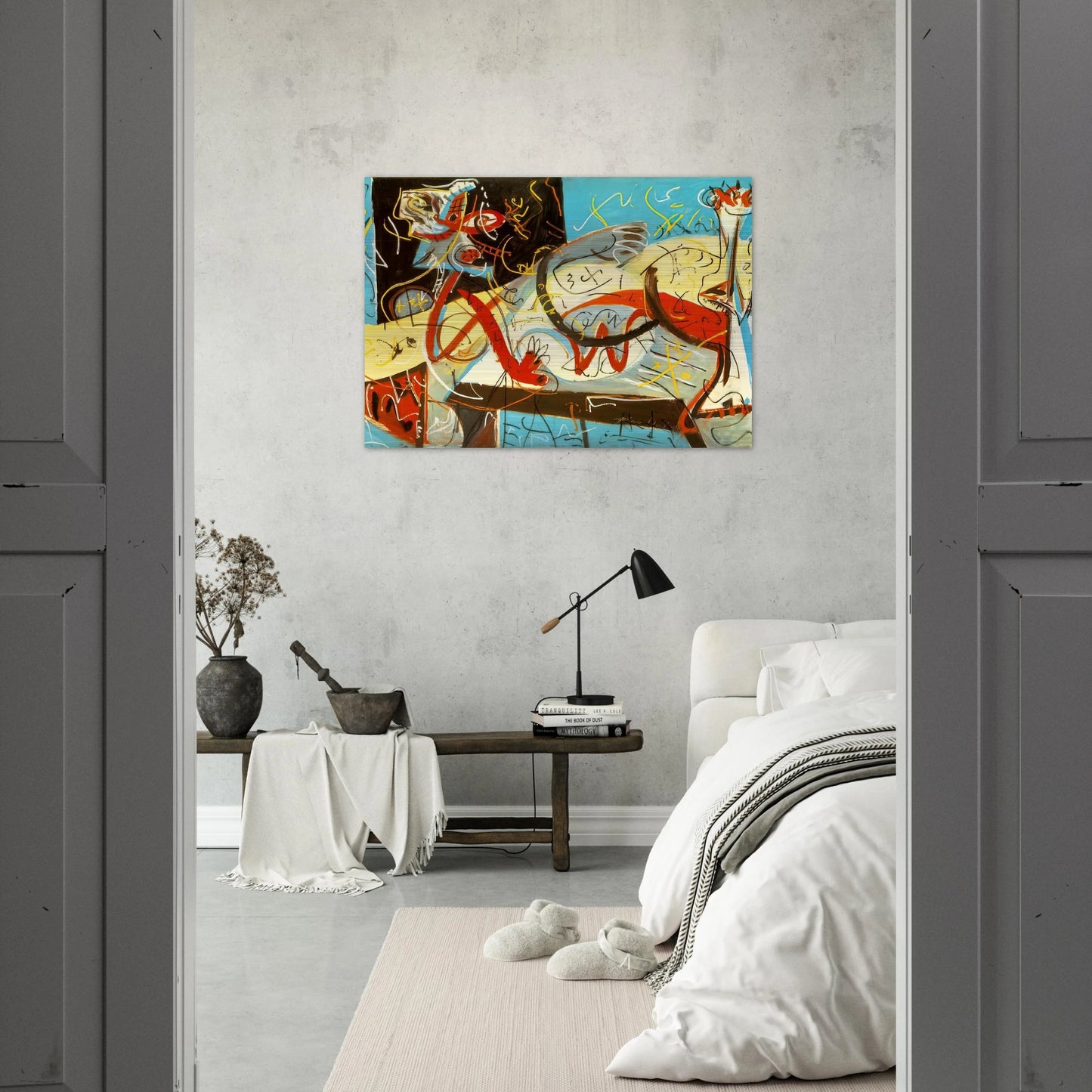 STENOGRAPHIC FIGURE - Jackson Pollock Brushed Aluminum Print - 70x100 cm / 28x40 inches | Jackson Pollock Aluminum Print | Jackson Pollock Prints