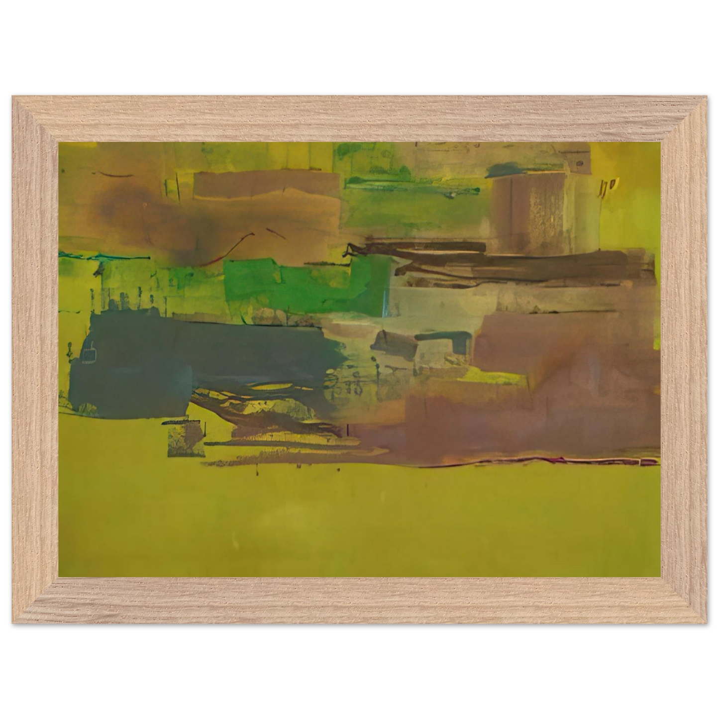 Helen Frankenthaler - August Deep - 1978 Wall art - A1 (59.4 x 84.1  cm) - Premium Wooden Framed Poster With Fine Art Paper-canvas - Black frame