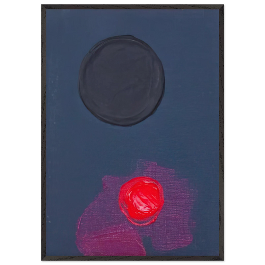BAS 1974 - Luis Feito 70x100 cm / 28x40 inches Framed Art Print – Black Wooden Frame
