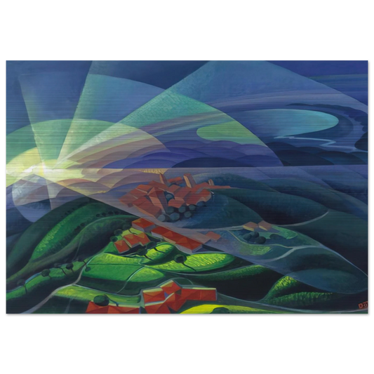 Aurora Volando - 1933 - Gerardo Dottori Brushed Aluminum Print - 70x100 cm / 28x40 inches | Gerardo Dottori Aluminum Print | Gerardo Dottori Prints