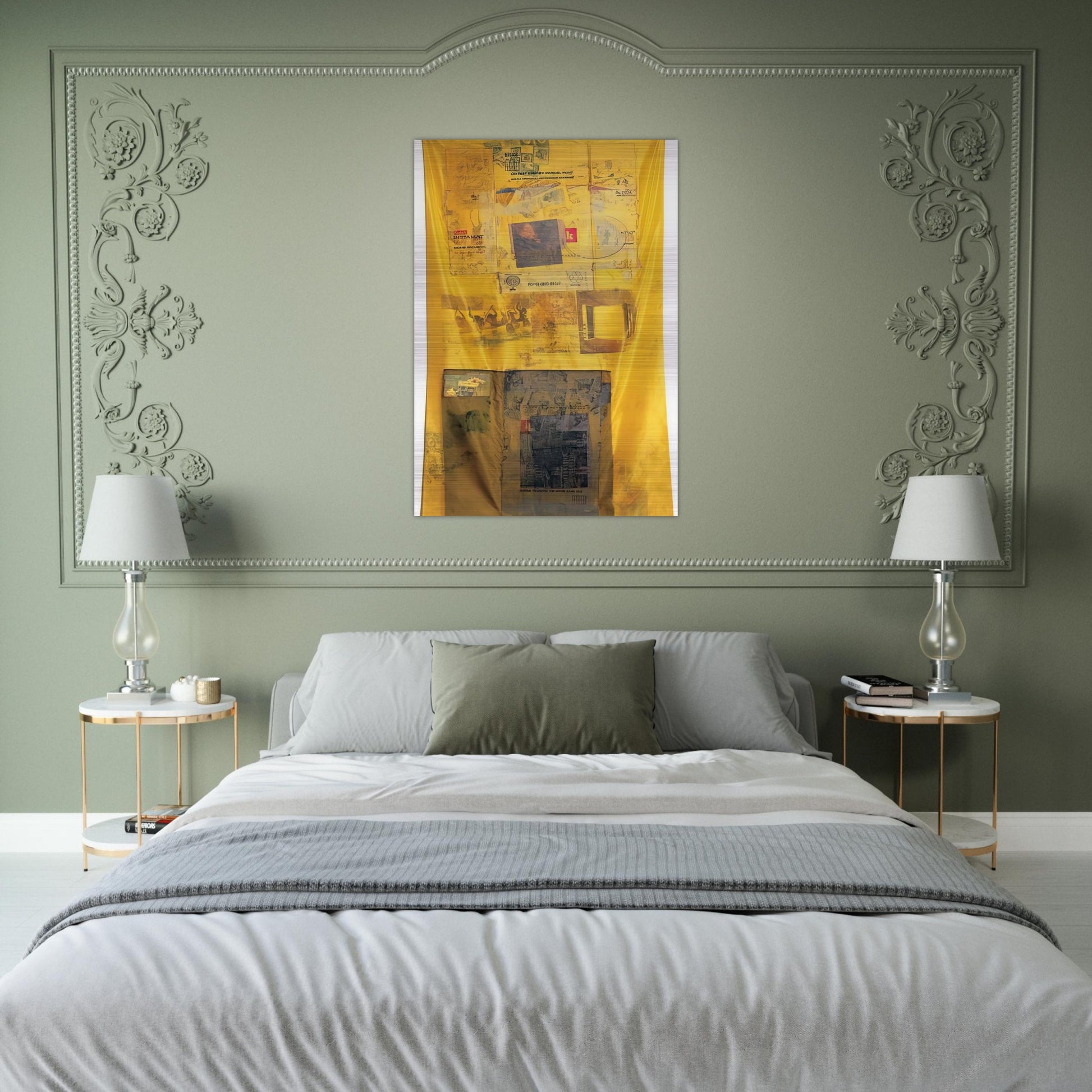 SULPHUR BANK HOARFROST 1974 - Robert Rauschenberg Brushed Aluminum Print - 70x100 cm / 28x40 inches | Robert Rauschenberg Aluminum Print | Robert Rauschenberg Prints
