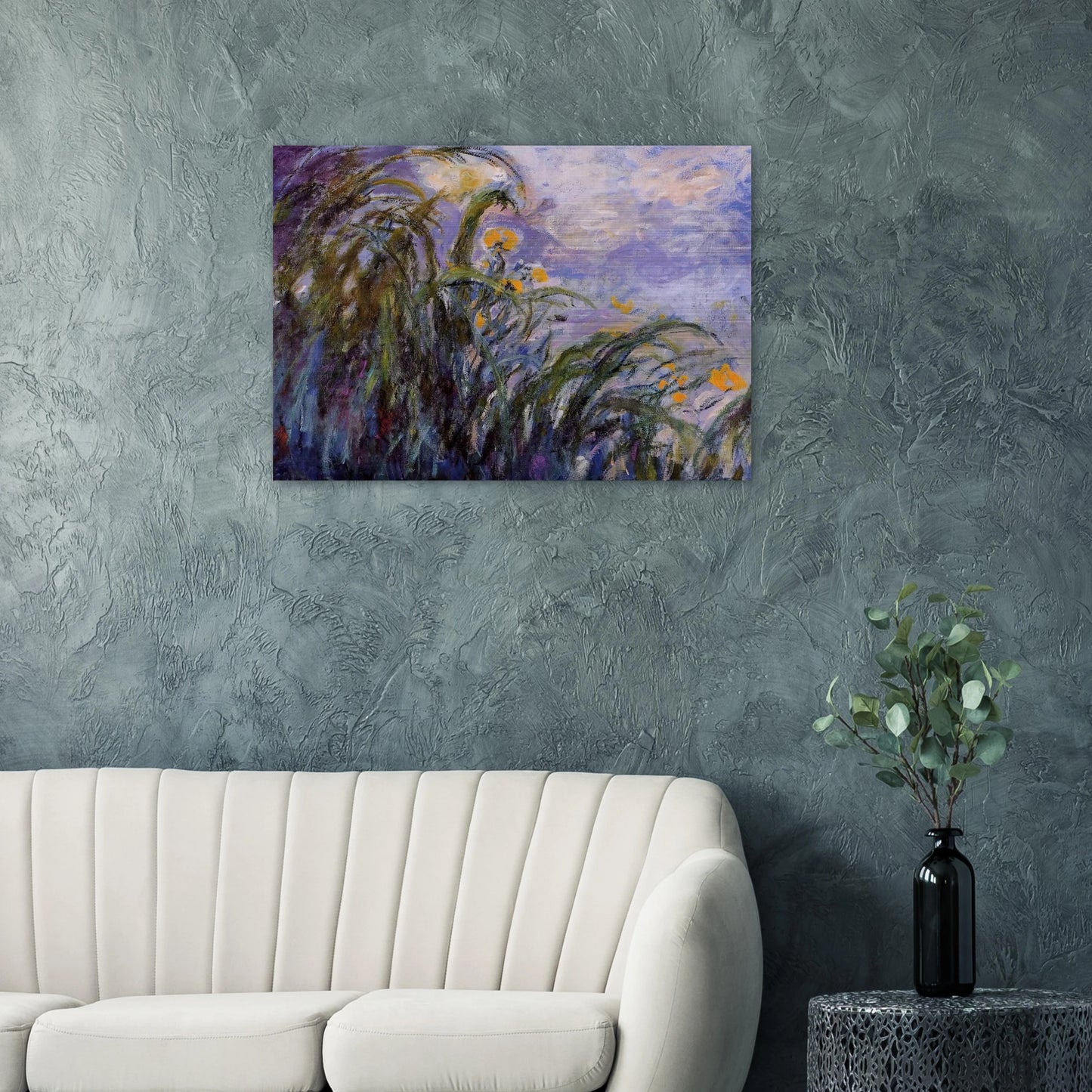 Yellow Irises - claude monet Brushed Aluminum Print - 70x100 cm / 28x40 inches | claude monet Aluminum Print | claude monet Prints
