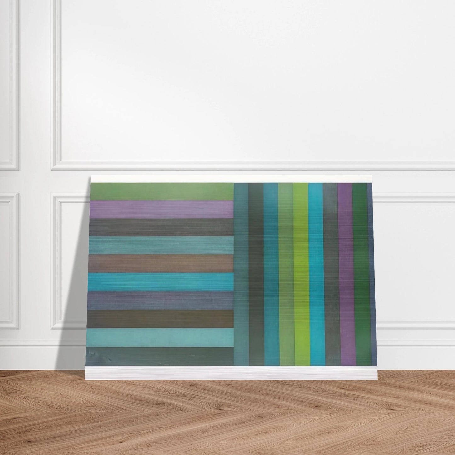Horizontal Colour Bands and Vertical Colour Bands I - Sol LeWitt Brushed Aluminum Print - 70x100 cm / 28x40 inches | Sol LeWitt Aluminum Print | Sol LeWitt Prints