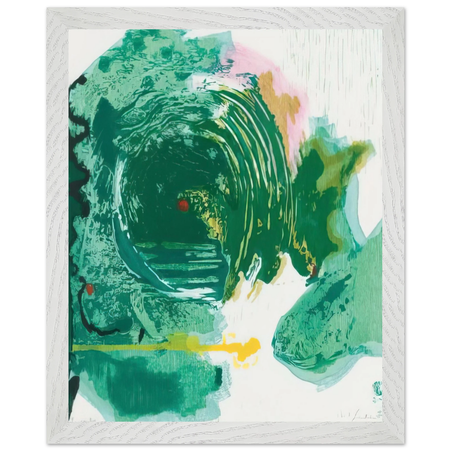Helen Frankenthaler - Radius - 1993 Wall art - 30x45 cm / 12x18 inches - Premium Wooden Framed Poster With Fine Art Paper-canvas - White frame