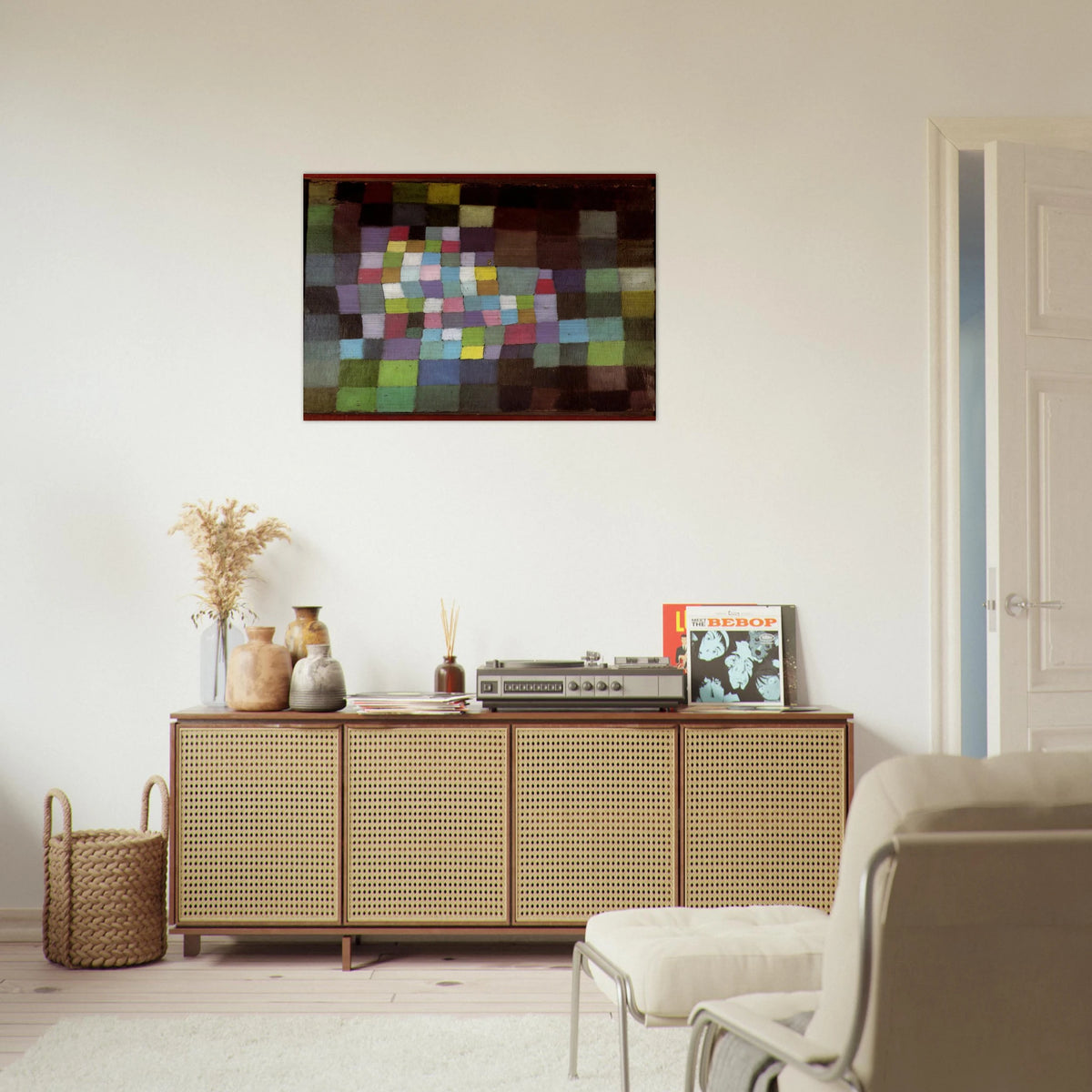 ABSTRACTION WITH REFERENCE TO A FLOWERING TREE 1925 - Paul Klee Brushed Aluminum Print - 70x100 cm / 28x40 inches | Paul Klee Aluminum Print | Paul Klee Prints