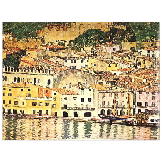 Gustav Klimt - MALCESINE ON LAKE GARDA  75x100 cm / 30x40inches Fine Art Poster