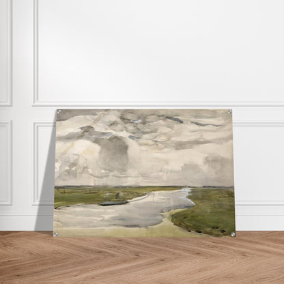 Meandering Landscape with River - Piet Mondrian Acrylic Print - 70x100 cm / 28x40″ inches | Piet Mondrian Wall Art | Piet Mondrian Prints
