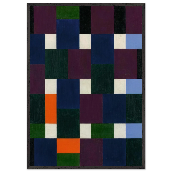 Eight Colour Groups - 1947 - Max Bill 70x100 cm / 28x40 inches Framed Art Print – Black Wooden Frame