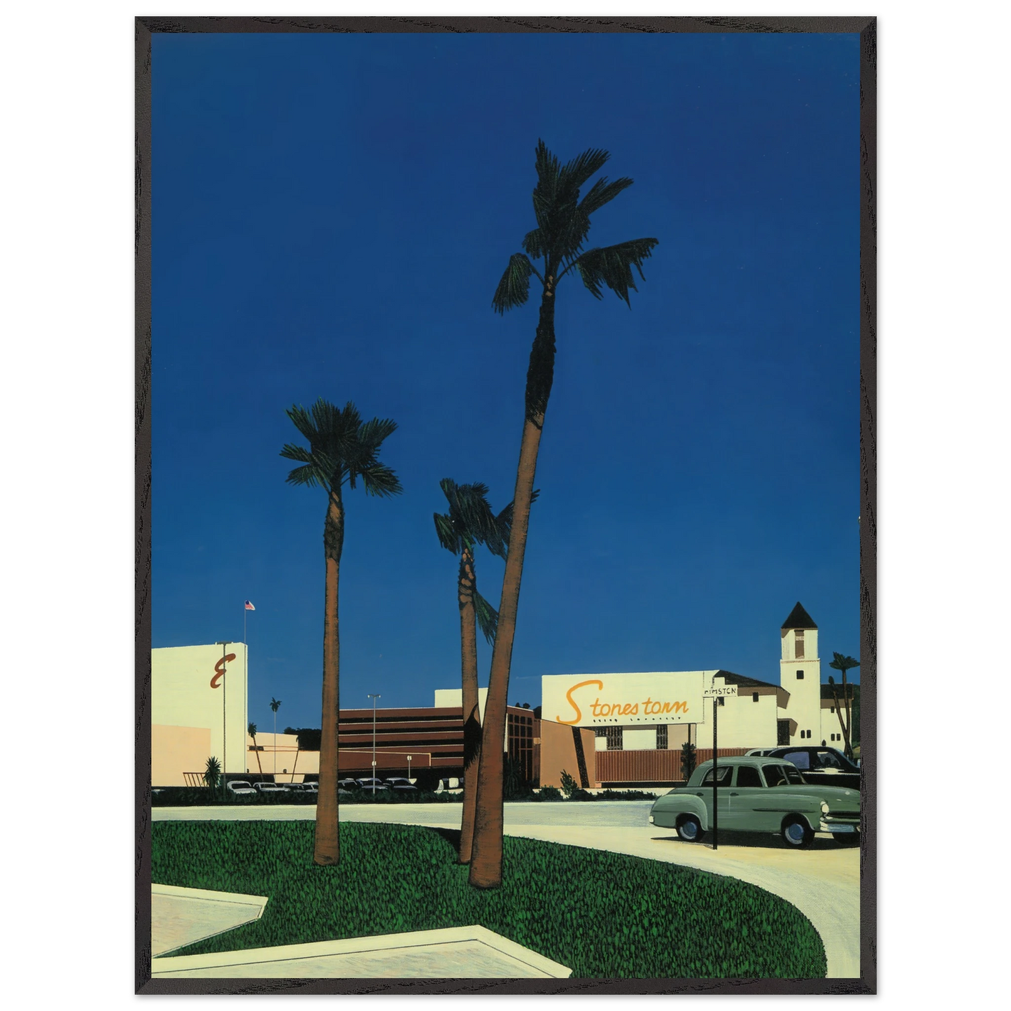 Hiroshi Nagai - In the beginning IV Mall Wall Art - 21x29.7 cm / 8x12" - Premium Wooden Framed Poster With Fine Art Paper - White frame