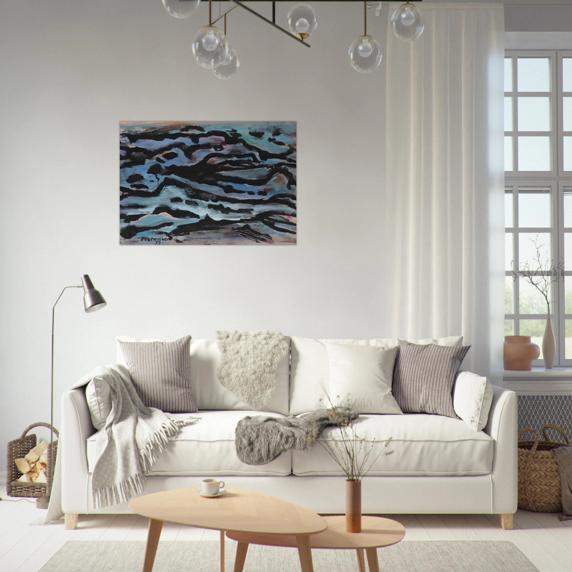 Composition - 1959 - Alfred Manessier Brushed Aluminum Print - 70x100 cm / 28x40 inches | Alfred Manessier Aluminum Print | Alfred Manessier Prints