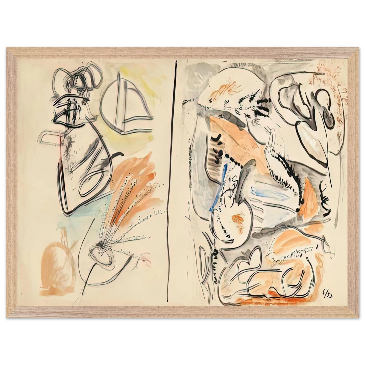 Helen Frankenthaler - Window Shade No. 2, 1952- Wall Art - 30x40 cm / 12x16 inches - Fine Art Poster-canvas - -