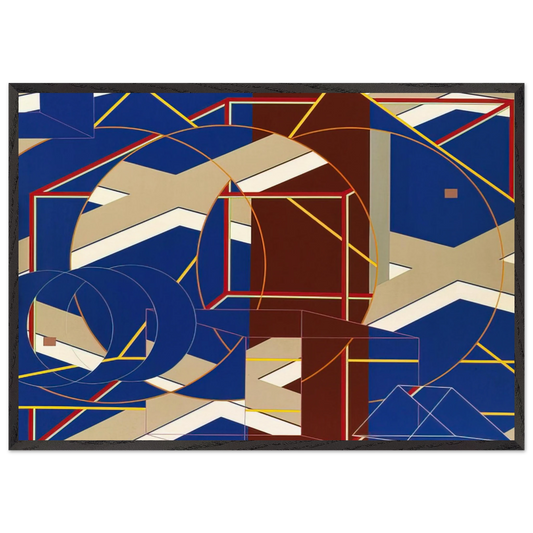 C-B-1 - Al Held 70x100 cm / 28x40 inches Framed Art Print – Black Wooden Frame