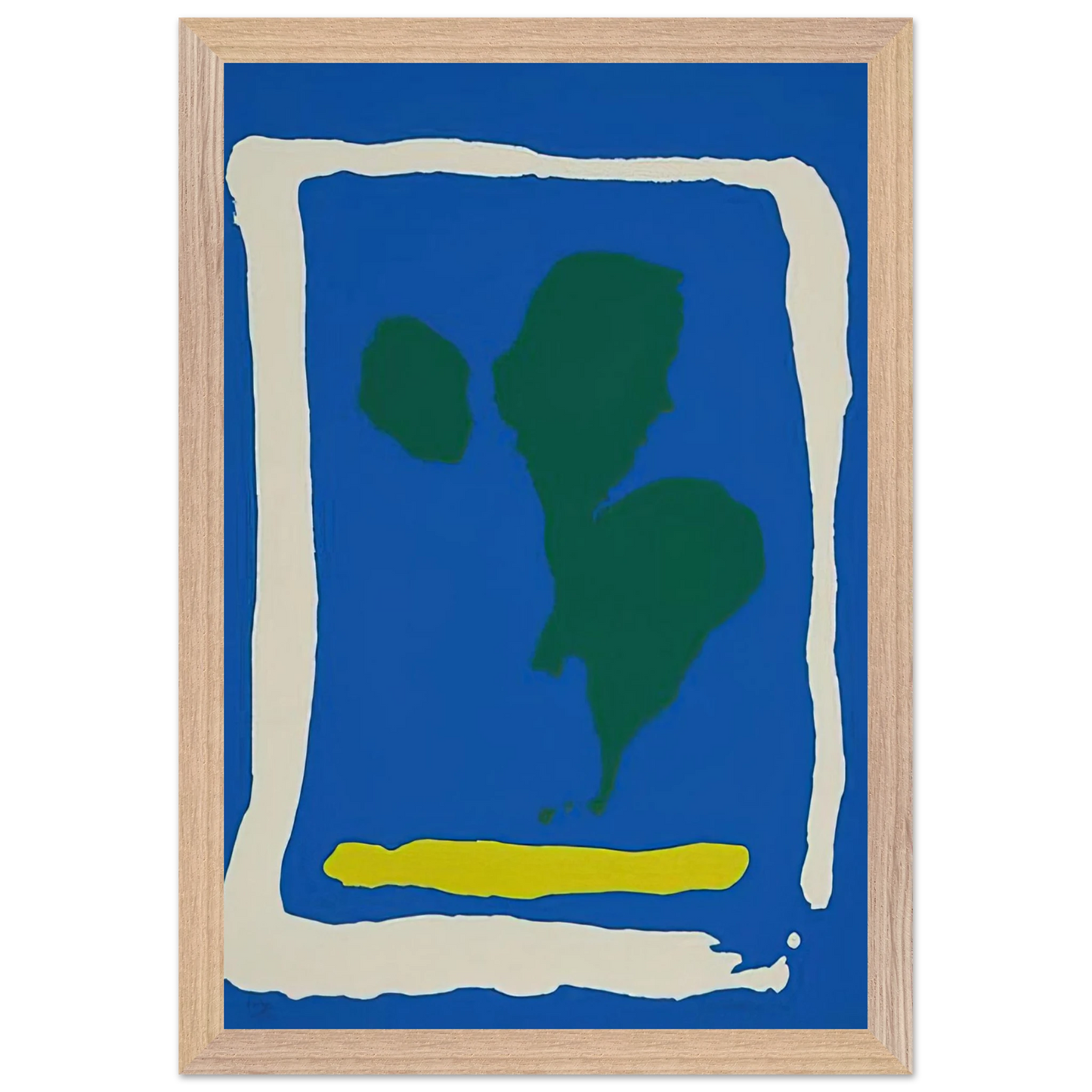 Helen Frankenthaler - Air Frame - 1965 Wall art - 40x60 cm / 16x24 inches - Premium Wooden Framed Poster With Fine Art Paper-canvas - Wood frame