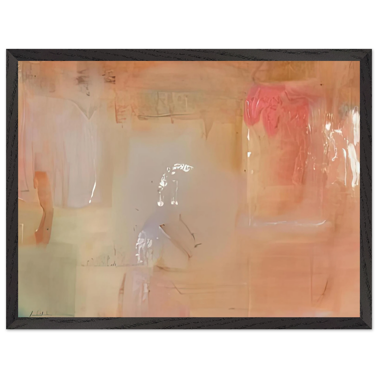 Helen Frankenthaler - Feather, 1979- Wall Art - 21x29.7 cm / 8x12" - Premium Wooden Framed Poster With Fine Art Paper-canvas - Black frame