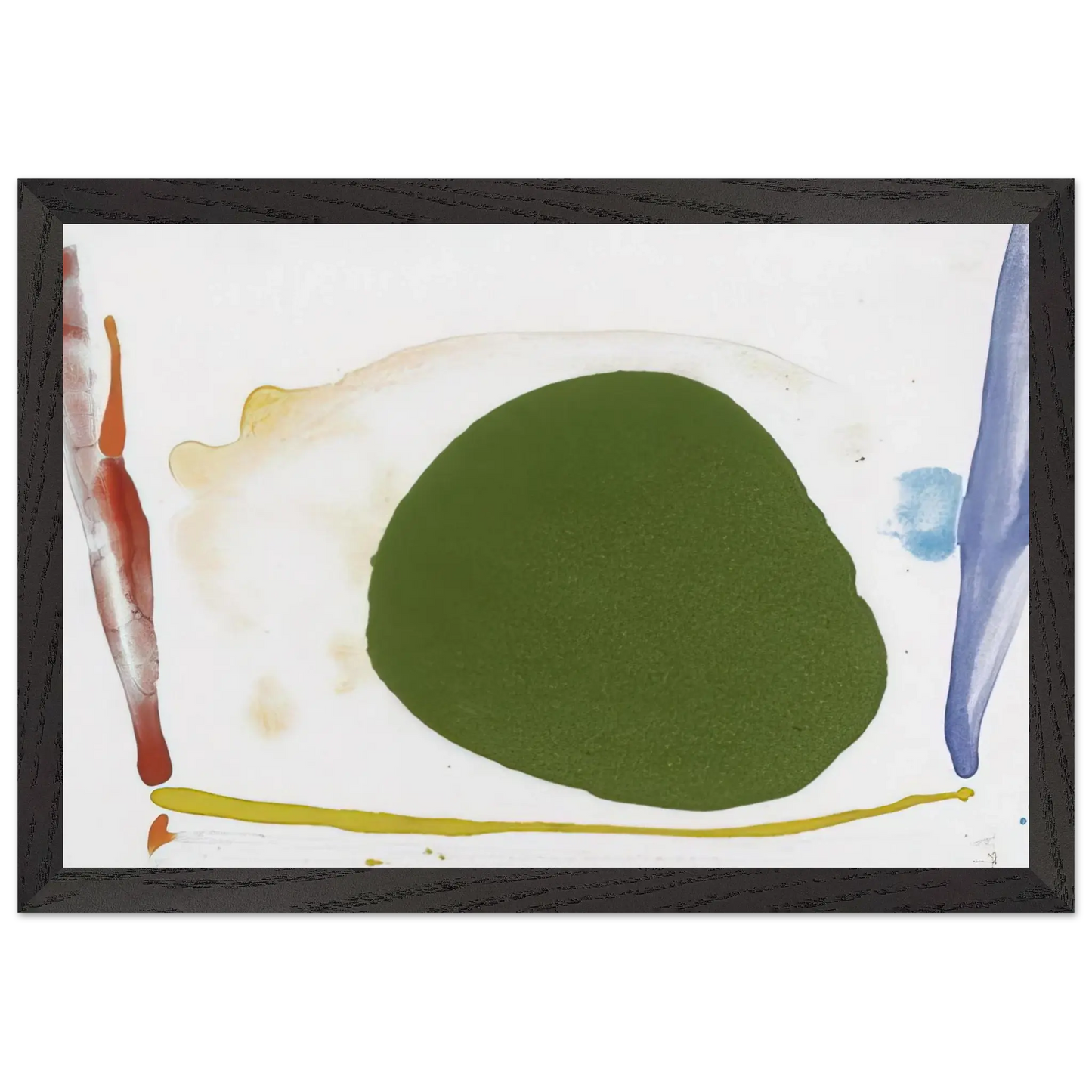 Helen Frankenthaler - Thanksgiving Day - 1973 Wall art - 50x50 cm / 20x20 Inches - Premium Wooden Framed Poster With Fine Art Paper - White frame
