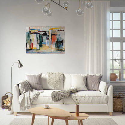 Houses - 1962 - Tove Jansson Brushed Aluminum Print - 70x100 cm / 28x40 inches | Tove Jansson Aluminum Print | Tove Jansson Prints