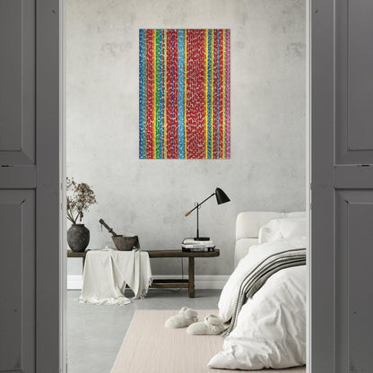 RED VIOLET NURSERY VIEWED FROM ABOVE 1970 - Alma Woodsey Thomas Brushed Aluminum Print - 70x100 cm / 28x40 inches | Alma Woodsey Thomas Aluminum Print | Alma Woodsey Thomas Prints