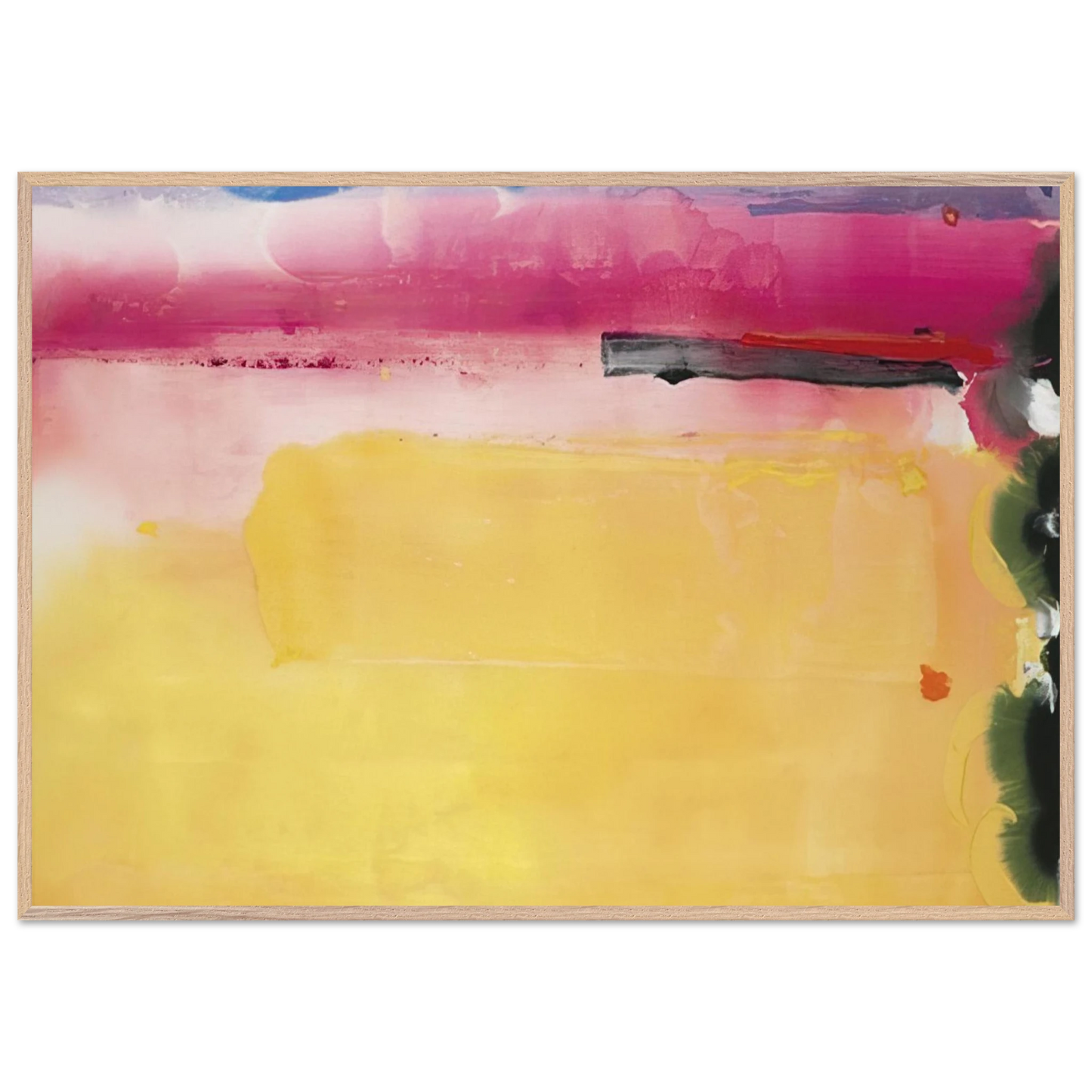Helen Frankenthaler - Black-Eyed Susan - 1988 Wall art - A3 (29.7 x 42  cm) - Premium Wooden Framed Poster With Fine Art Paper-canvas - White frame
