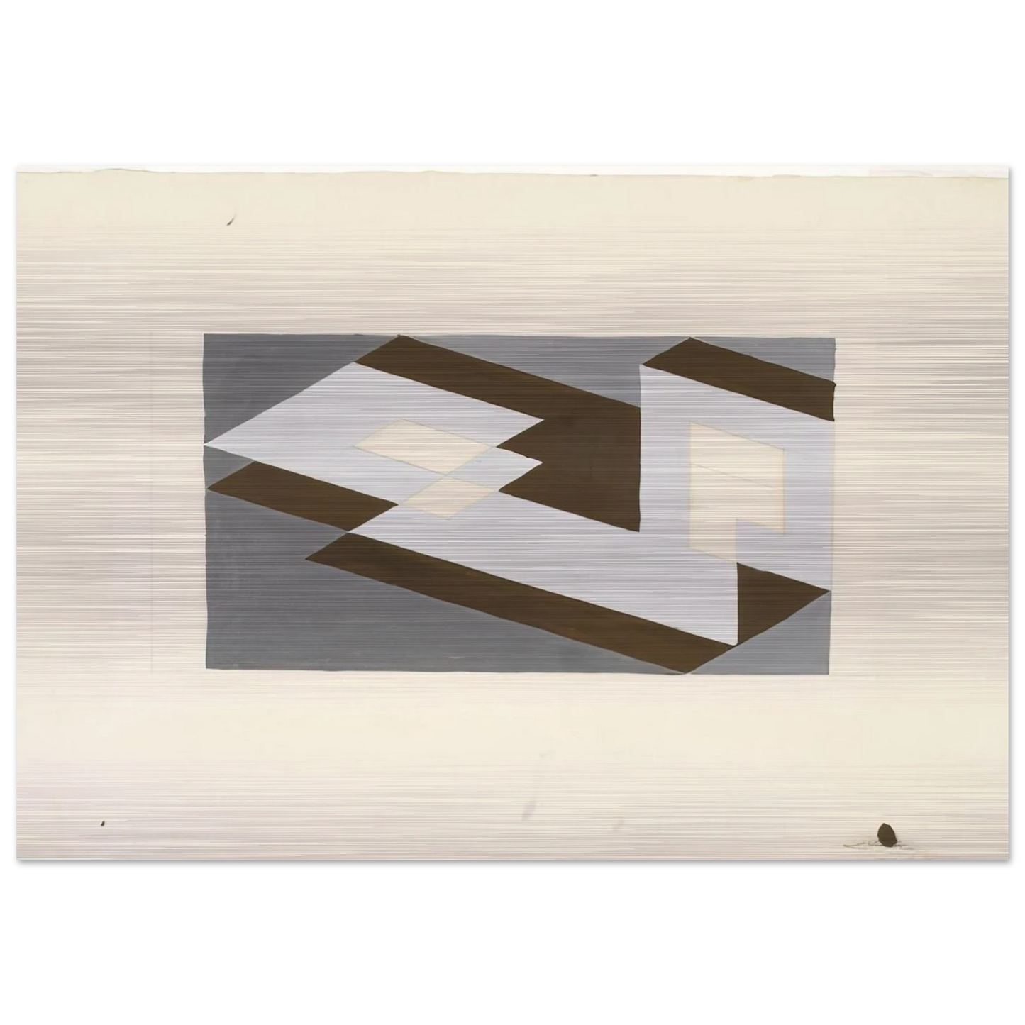 STUDY FOR TENAYUCA 1938 - Josef Albers Brushed Aluminum Print - 70x100 cm / 28x40 inches | Josef Albers Aluminum Print | Josef Albers Prints
