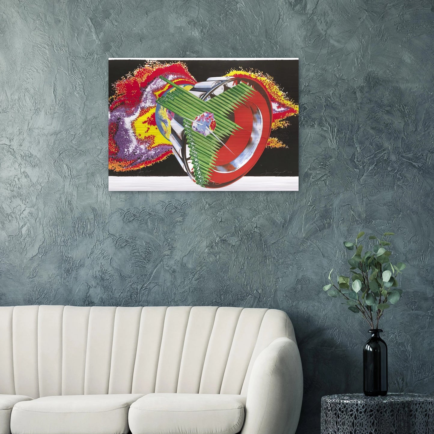 Space Dust - James Rosenquist Brushed Aluminum Print - 70x100 cm / 28x40 inches | James Rosenquist Aluminum Print | James Rosenquist Prints