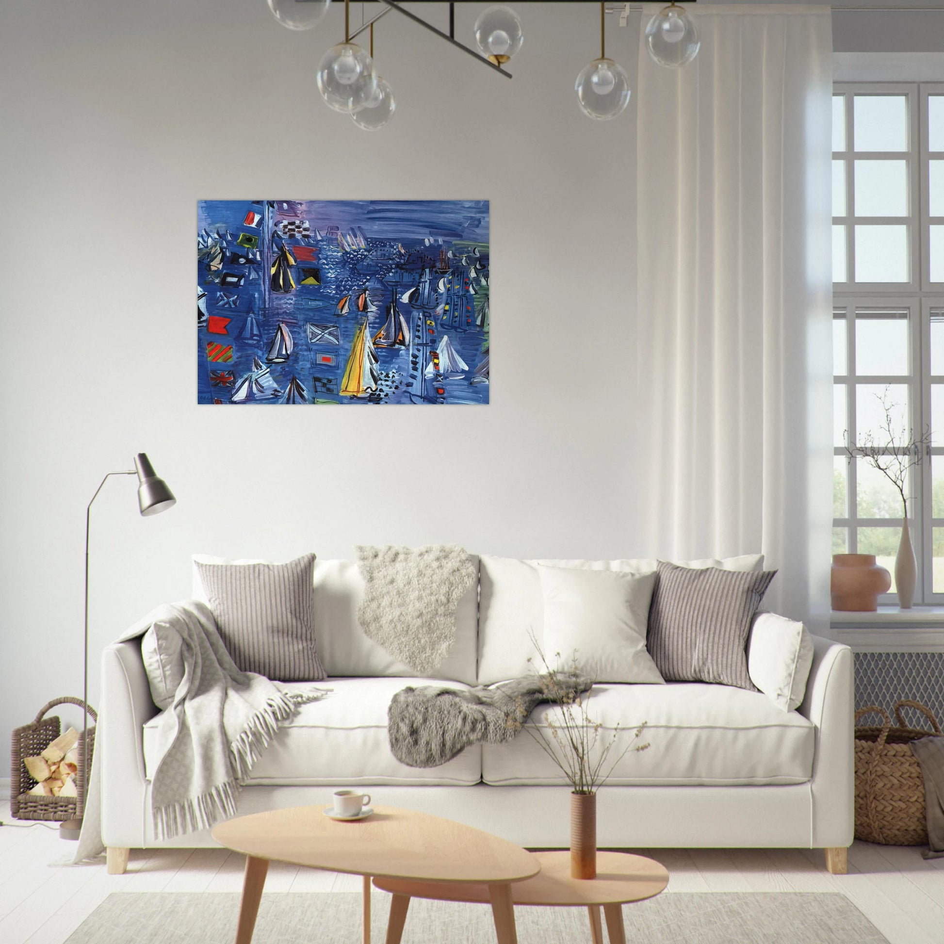 REGATTA AT COWES 1934 - Raoul Dufy Brushed Aluminum Print - 70x100 cm / 28x40 inches | Raoul Dufy Aluminum Print | Raoul Dufy Prints