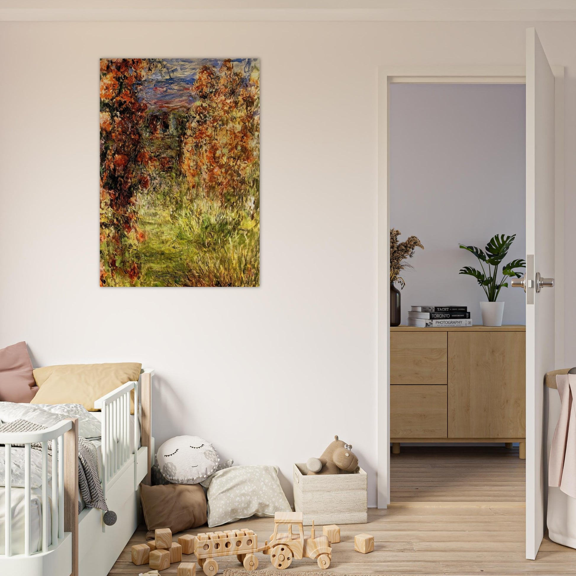 The House among the Roses 2 - claude monet Brushed Aluminum Print - 70x100 cm / 28x40 inches | claude monet Aluminum Print | claude monet Prints