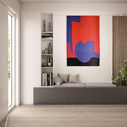 Composition rouge - 1968 - Serge Poliakoff Art Prints - 100x150 cm / 40x60″ inches | Serge Poliakoff Poster | Serge Poliakoff Prints