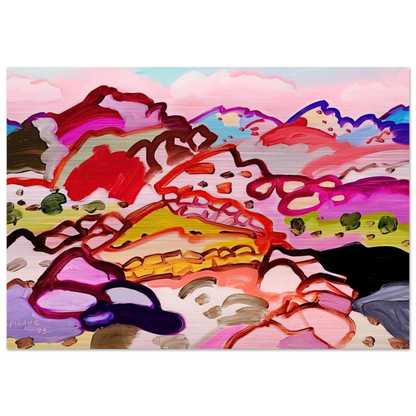 Paysage en Castille - 1973 - Charles Lapicque Brushed Aluminum Print - 70x100 cm / 28x40 inches | Charles Lapicque Aluminum Print | Charles Lapicque Prints